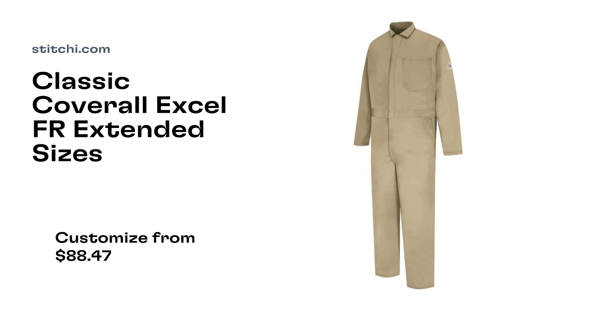 Bulwark Classic Coverall Excel FR Extended Sizes - CEC2EXT | Stitchi